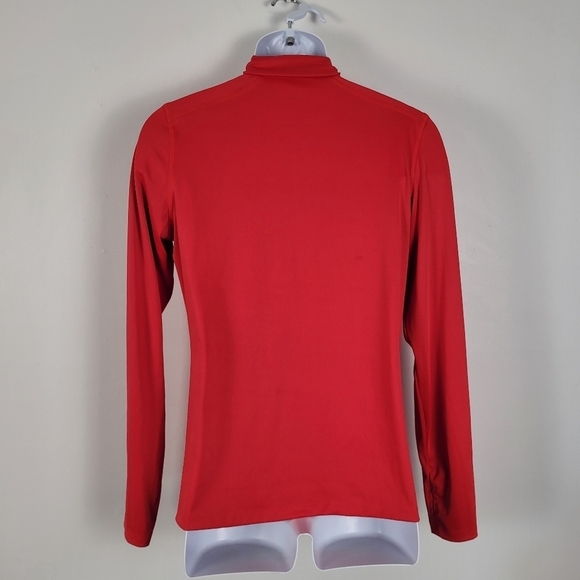 AVRA Performance Fibers Red Quarter Zip Athletic Thumb hole Long sleeve Size L - Picture 6 of 8